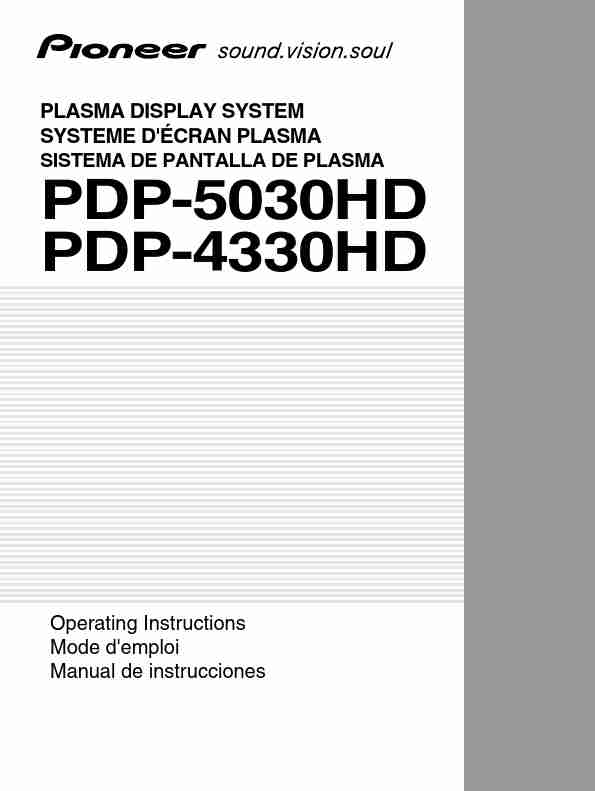 Pioneer Flat Panel Television PDP-4330HD-page_pdf